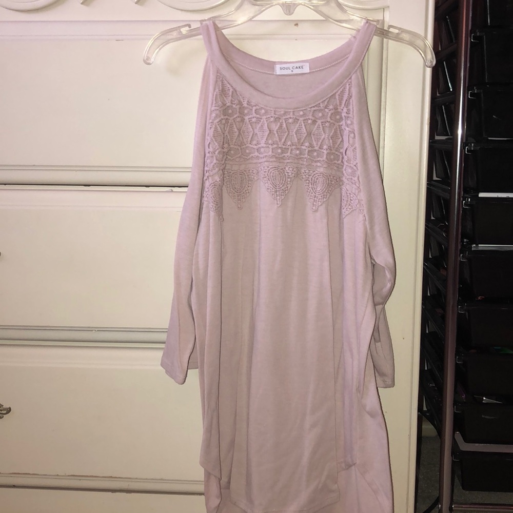 Blush off the shoulder top